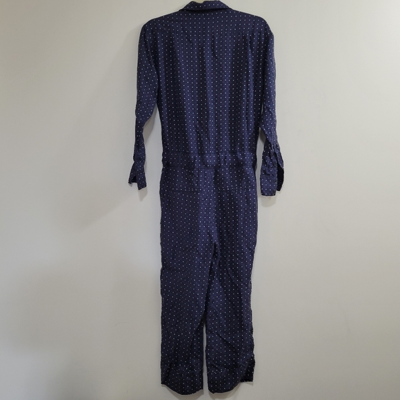 Rag & bone silk Arthur jumpsuit 00 navy polka dot - Picture 5 of 5